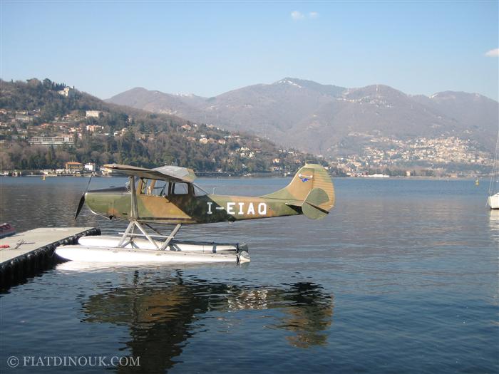 Water plane on lake Como